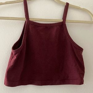 Arq cropped tank bra (discontinued style) size M eggplant/plum color